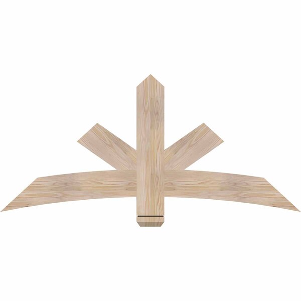 Ekena Millwork Alberta Smooth Timber Gable Bracket, Douglas Fir, 60"W x 27"H x 1 1/2"D x 5 1/2"F, 11/12 Pitch GBW060X27X0206ALB00SDF - main